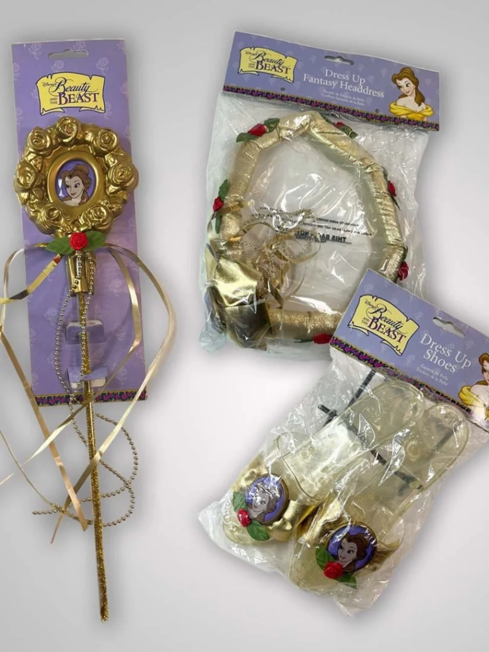Disney Beauty & the Beast Belle Dress-Up Costume Accessories: Crown, Shoes, Wand